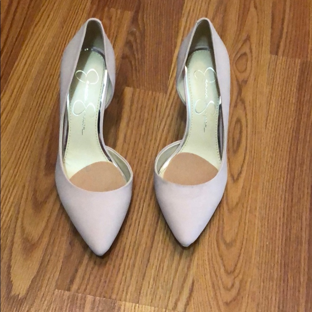 Nude blush pink heels